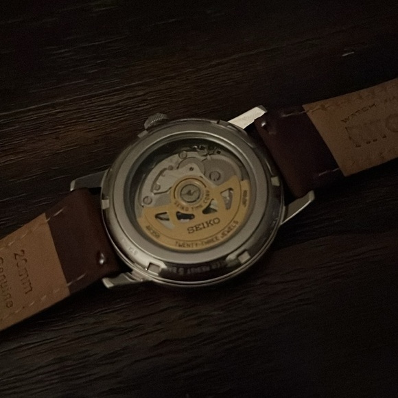SEIKO Presage SRPE43 w/ Original Strap & Tag + Ritchie Brown Leather Strap - Picture 7 of 7